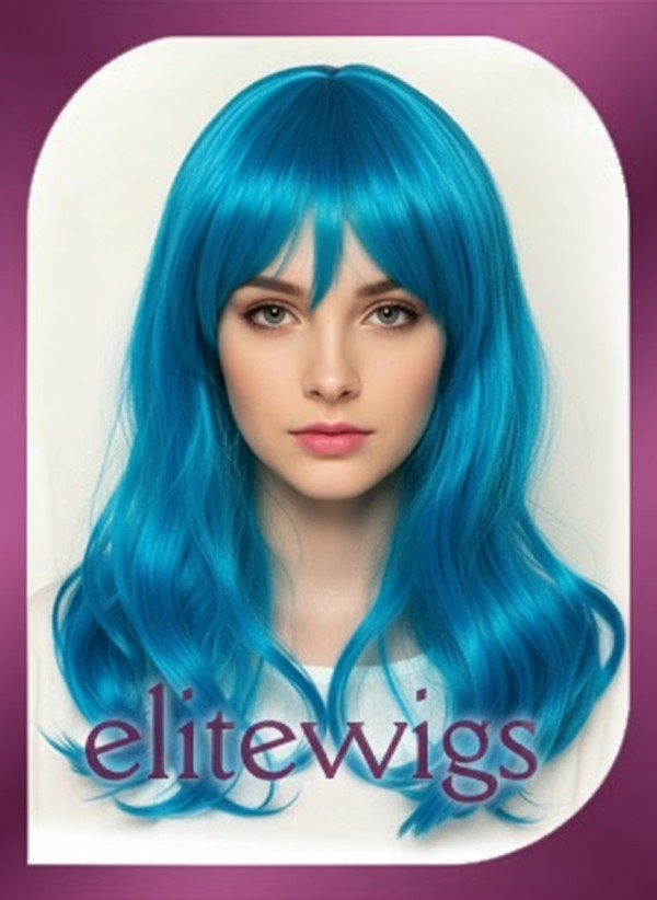 Карнавальный синий парик 073