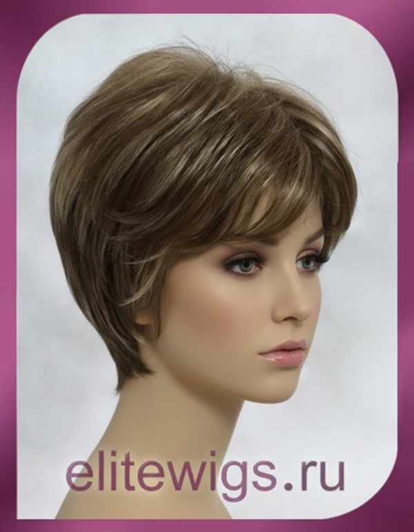 Облегченный парик с имитацией кожи 9720