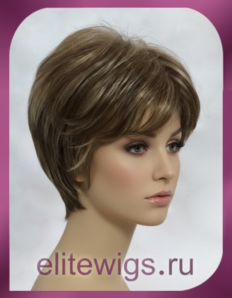 Облегченный парик с имитацией кожи 9720