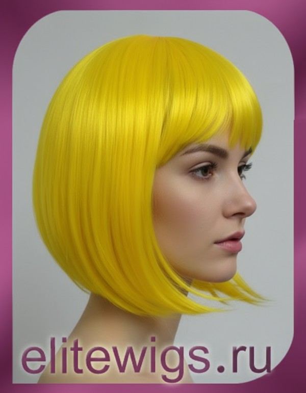 Карнавальный парик желтое каре