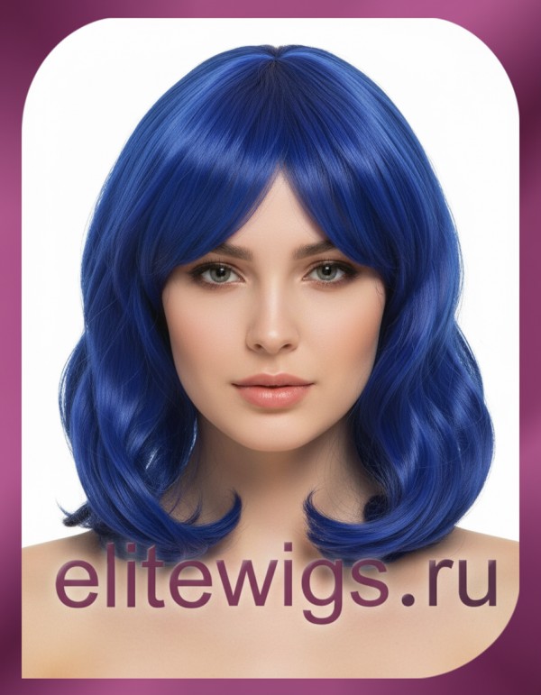 Синий парик D-1560AL