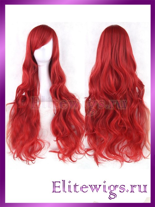 Красный кудрявый парик 77561