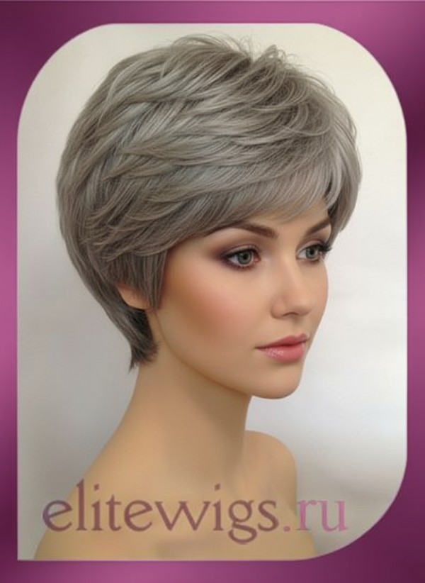 Женский седой парик DW366B