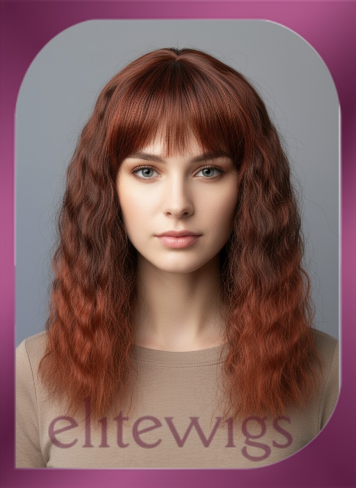 Средний искусственный парик 100