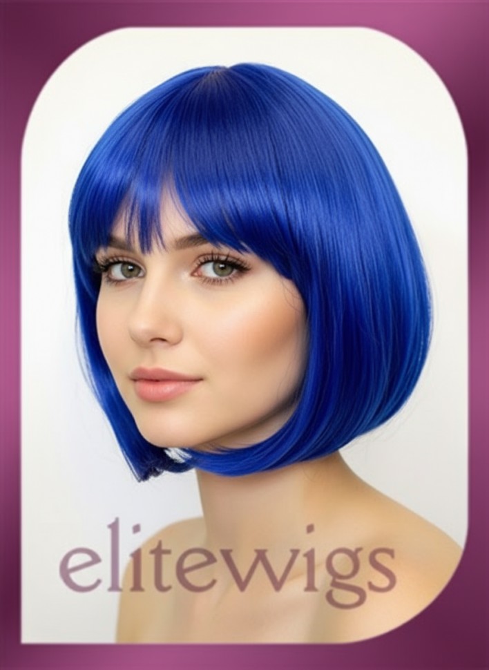 Карнавальный синий парик 097