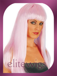 Карнавальный розовый парик 096