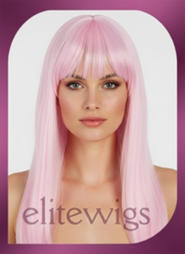 Карнавальный розовый парик 096