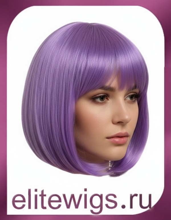 Карнавальный фиолетовый парик каре