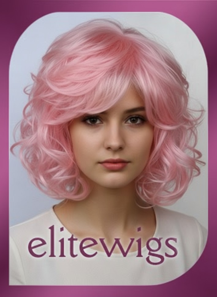 Карнавальный розовый парик 102