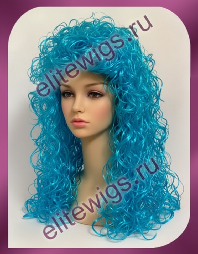 Искусственный голубой парик 480